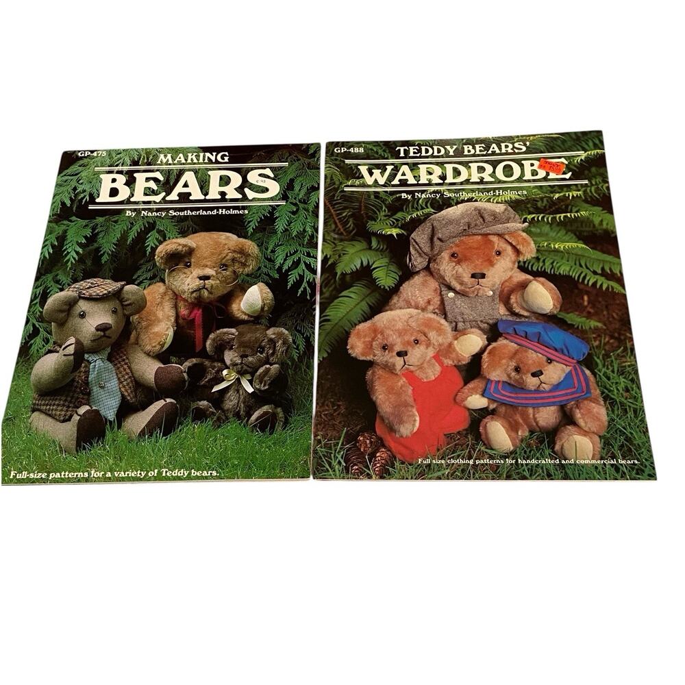 Making Bears Nancy Southerland-Holmes Vintage 1983 Stuffed Plush Teddy & Clothes